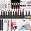 Acryl Poeders Vloeistoffen Nagel Set Met 54W 36W UV Lamp Droger Boor Machine Voor Manicure Gel Polish losweken Art Gereedschap Kit 231020