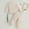 Clothing Sets Toddler Baby Spring Casual Outfits Kid Girl Boy Button Long Sleeve Shirt Cargo Pants Set Fall Children Clothes