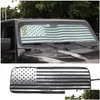 Auto Zonnescherm Voorruit Vizier Amerikaanse Vlag Zonnemat Voor Jeep Wrangler Jl Accessoires toevoegen Drop Delivery Mobiles Motorcycles Inte Dhor2