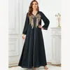 Vêtements ethniques Perlé Abaya 2 pièces pour femmes Parti brodé Robe longue islamique Ramadan Musulman Dubaï Robes de soirée Caftan marocain