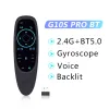 G20BTS Plus Afstandsbedieningen G10S PRO BT 2.4G Draadloze Voice Backlit Luchtmuis Gyroscoop IR Leren Afstandsbediening voor H96 LL