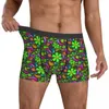 Mutande Intimo floreale verde Pantaloncini con stampa retrò tribù Mutandine da uomo alla moda Comodo boxer regalo