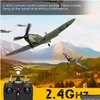 Electric/RC Aircraft Spitfire Airplane 2.4G 4Ch Remote Control Plane EPP 400mm WINGSPAN 6-AXIS 761-12 Warbird Mini RTF 230303 OT4HT