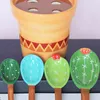 Measuring Tools Cartoon Cactus Spoons Set Baking Tool With Holder Stand For Dry And Wet Ingredients