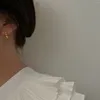 Orecchini a bottone Kshmir Rame Placcato Oro Sfera di perline lisce per le donne Europa e America Moda eleganti regali di gioielli in metallo