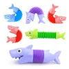 Dekompression Toyversatile Telescop Tube Puzzle Söt Pet Keychain Stress Lindring Little Monster Funny Stress Relief Christmas Gift Wholesale