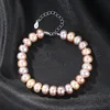 Bangle Real Natural Freshwater Baroque Pearl Bracelets Banles for Women Multi Beads Biżuteria 231020