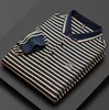 Diseñador polo camisa otoño para hombre camiseta rayas DR bordado manga larga camiseta de lujo ropa para hombre