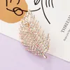 Brooches Crystal Leaf Pins Women And Girl Vestido Jewelry Vintage Lapel Plant Badge Femme Bijoux Spille Birthday Gift