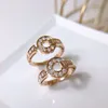 Copper Coin Ring Women's Fortune Runs Last Ring Ny födelsedagspresent till flickvän Full Diamond Matching Ring Wedding Ring Men's and Women's Jewelry