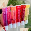 Andra hälsovårdsartiklar Frukt Burst Lip Oil Scented Gloss Plum Lipsgloss Jelly Big Lips Moisturizer Shiny Vitamin E Mineral Drop Del DHK08