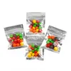 포장 가방 도매 100pcs 많은 알루미늄 호일 Reclosable Zipper Bag Plastic Food Storage 냄새 증거 파우치 배달 DHTCE