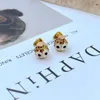 Boucles d'oreilles en forme de hibou incrusté de diamants colorés pour femme, bijoux de styliste, mignons, frais et amusants