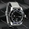 Wristwatches 2023 Mechanical Wristwatch Men Automatic 46 Mm Stainless Steel Black Dial Men's Watch Montre Homme