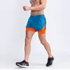 Men's Shorts Two Layers Summer Sports Wear Breathable Short Length Running Size XS To 4XL