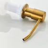 Dispenser voor vloeibare zeep Gepolijst goud Vierkant Badkameraccessoires Roestvrij staal Geborstelde pomplotiongel