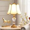 Tischlampen Europa Schlafzimmer Kristalllampe Amerikanischer Stil Schreibtischleuchte Luxus Modern Romantisch Warme Nachttischlampe