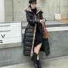 Designer Donna Piumini donna giacche invernali Cappotto lungo Parka bianco Canada Duck frangivento Giacca parka da donna collo in pelliccia lucida 2ICVM