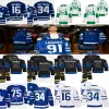 カスタム＃34 Auston Matthews Reverse Retro Hockey Jersey