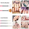 Makeup Tools One Set Acrylic French Stripe Nail Art Liner Brush Tips Professional Supplies Line Drawing Pen Gel Brushes Painting 231020