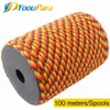 تسلق الحبال yooupara 250 ألوان paracord 4mm 100 متر بكخات 7 خيوط حبل الحبل المظلة الحبل في الهواء الطلق التسلق التكتيكي الباراكورد 550 231021