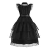 Meisjes Jurken Woensdag Jurk Kinderen Addams Halloween Zwart Familiekleding Kinderen Dansen Cosplay Kostuum Prinses Kerst Fantasy 231020