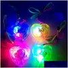 Led Rave Toy 1 unid Star Heart Led Light Up Toys Collar Colgante Niños Resplandor Regalo Parpadeante Juguete Carnaval Fiesta Favor Navidad Cumpleaños Juguetes Dhlw5