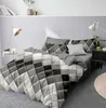 Bedding sets Green Plaid Set With Pillowcase 200x200 Duvet Cover 210x210 Quilt King Size Geometric Lattice Blanket 231020