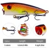 Baits Lures 1PCS5PCS 6cm 63g Fishing Popper Topwater Floating Bass Sea Pesca Crank Lure Swimbait Wobbler Tackle 231020