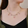 Collane con ciondolo Moda Figlio Figlia Cuore Colore oro Cubic Zirconia Famiglia Ragazza Ragazzo Collana Catena di rame Gioielli per regalo madre