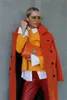 بدلات النساء بليزرز برتقالية الصوف النساء بدلة السترة الطويلة معطف الشتاء معطف الخندق السميك الخندق مصنوعة مخصصة