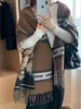 Fashion Designer Scarf Womens and Mens winter100% sided Pure Cashmere Celestial Unicorn Plaid Printing Pure warm Seda satin checkered Double sided Shawl Scarf