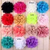 Decorative Flowers 10pcs/lot 4" Artificial Eyelet Fabric Chiffon Flower Lace Trim Patch Applique Wedding Wreath Scrapbook