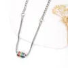 designer necklace Plaqué or 18 carats marque de luxe pendentifs de créateur colliers en acier inoxydable ras du cou pendentif collier perles chaîne bijoux accessoires cadeaux