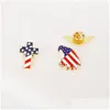 Pins Broches 10 Stijlen Amerikaanse Vlag Voor Mannen Vrouwen Reizen Souvenir Broche Pin Bag Charm Kleine Kleding Decoratie Sieraden