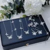 Pendant Necklaces Fashion Sweetness S925 Silver Butterfly Necklace Women Elegant Temperament Shining Brand Jewelry Luxurious 231020