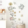 Naklejki ścienne Vintage Flower Botanical Retro Wall Stake