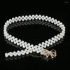 Ceintures ceinture élastique ceinture perle taille chaîne eau diamant femmes mode robe décorative Style coréen pièces minces