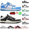 Designer Dress Casual Shoes Skel Top Low Bone Leather Sneakers Skeleton Navy Blue Red White Black Green Gray Men Women Outdoor Bones Runner Trainer Shoes