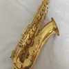 Gold BB Professional Tenor Saxophone mässing Gold Plated Professional Grade Tone Tenor Sax Delicate and Htable Jazz Instrument 00