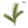 Dekorativa blommor 10st/Lot Pine Branches Christmas Ornament Artificial Flower Branch Party Wedding Home Handgjorda Diy Bouquet Presentlåda