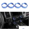 Autres accessoires d'intérieur Climatiseur O Sound Switch Anneau décoratif pour Ford F150 XLT 16Ajouter 4pcs Drop Livraison Mobiles Motorcyc Dhowi