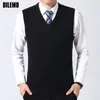 Pulls pour hommes Marque de mode Pull Homme Pulls Gilet Slim Fit Jumpers Tricots Sans Manches Hiver Style Coréen Vêtements De Sport Hommes 231021