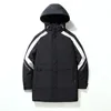 Men's Vests 90 Winter Men White Duck Down Thicken Long Jacket Male Trendy Fashion Hood Coat Streetwear 231020
