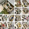 With Box Luxury Brand Sneakers Shoes Men Women Low Top Trainers Green Red Blue Stripe Skateboard Distressed Dirty Casual Shoe Discount Vintage Sports Shoe EU35-46