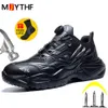 GAI Dress High-quality Safety Men Steel Wire Rotary Buckle Sneakers Indestructible Anti-smash Anti-puncture Work Shoes 231020