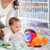 RC 로봇 크롤링 게 장난감 유아 배 배 시간 조기 학습 교육 장난감 아기를위한 가벼운 음악을 가진 감각 유도 231021