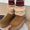 Top Quality Snow Boots with Platform for Women Fashion Knitted Socks Shoes Warm Winter Boot Outdoor Leisure Shoe 25246