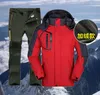 Giacche da esterno Abbigliamento da alpinismo invernale Giacca da escursionismo Uomo Pantaloni softshell Fodera in pile Cappotto antivento Tuta da sci impermeabile Giacca a vento