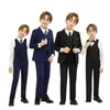 Clothing Sets Children Slim Suit For Wedding Party Teenager Boys Host Piano Ceremony Tuxedo Dress Gentleman Kids Prom Show Pography